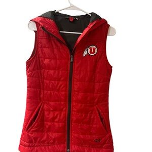 Under Armour Women's Utah Utes Red Quilted Vest